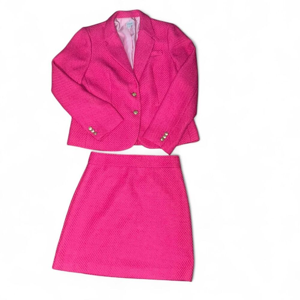 J. Crew Women's Hot Pink Skirt Suit